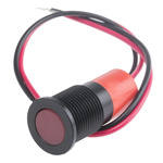 RS PRO Red Panel Mount Indicator, 6 → 36V dc, 14mm Mounting Hole Size, Lead Wires Termination, IP67