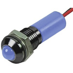 RS PRO Blue Panel Mount Indicator, 2V dc, 6mm Mounting Hole Size, Lead Wires Termination, IP67