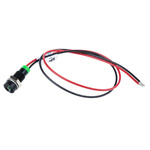 RS PRO Green Panel Mount Indicator, 2V dc, 6mm Mounting Hole Size, Lead Wires Termination, IP67