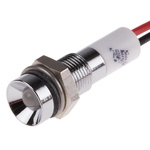 RS PRO Green, Red Panel Mount Indicator, 24V dc, 6mm Mounting Hole Size, Lead Wires Termination, IP67