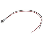 RS PRO Green, Red Panel Mount Indicator, 12V dc, 6mm Mounting Hole Size, Lead Wires Termination, IP67