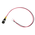 RS PRO Yellow Panel Mount Indicator, 24V dc, 6mm Mounting Hole Size, Lead Wires Termination, IP67
