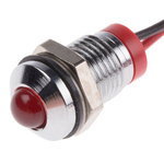 RS PRO Red Panel Mount Indicator, 2V dc, 8mm Mounting Hole Size, Lead Wires Termination, IP67