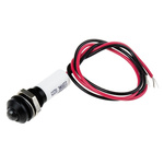 RS PRO White Panel Mount Indicator, 110V ac, 8mm Mounting Hole Size, Lead Wires Termination, IP67