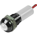RS PRO White Panel Mount Indicator, 220V ac, 8mm Mounting Hole Size, Lead Wires Termination, IP67