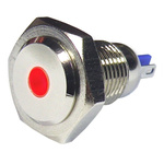RS PRO Red Panel Mount Indicator, 24V, 12mm Mounting Hole Size, Lead Wires Termination, IP67