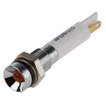 RS PRO Orange Panel Mount Indicator, 10.8 → 13.2V dc, 6mm Mounting Hole Size, IP67