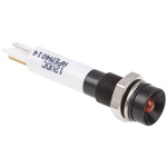 RS PRO Orange Panel Mount Indicator, 10.8 → 13.2V dc, 6mm Mounting Hole Size, IP67