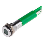RS PRO Green Panel Mount Indicator, 110V ac, 8mm Mounting Hole Size, IP67