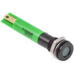 RS PRO Green Panel Mount Indicator, 110V ac, 8mm Mounting Hole Size, IP67