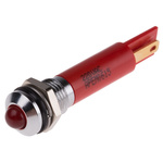 RS PRO Red Panel Mount Indicator, 220V ac, 8mm Mounting Hole Size, IP67
