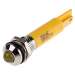 RS PRO Yellow Panel Mount Indicator, 220V ac, 8mm Mounting Hole Size, IP67