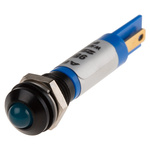 RS PRO Blue Panel Mount Indicator, 220V ac, 8mm Mounting Hole Size, IP67