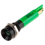 RS PRO Green Panel Mount Indicator, 220V ac, 8mm Mounting Hole Size, IP67