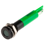 RS PRO Green Panel Mount Indicator, 220V ac, 8mm Mounting Hole Size, IP67