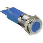 RS PRO Blue Panel Mount Indicator, 110V ac, 14mm Mounting Hole Size, Faston, Solder Lug Termination, IP67