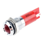 RS PRO Red Panel Mount Indicator, 220V ac, 14mm Mounting Hole Size, Faston, Solder Lug Termination, IP67
