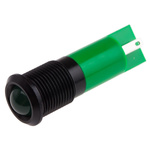 RS PRO Green Panel Mount Indicator, 220V ac, 14mm Mounting Hole Size, Faston, Solder Lug Termination, IP67