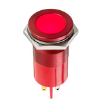 RS PRO Red Panel Mount Indicator, 220V ac, 22mm Mounting Hole Size, Faston, Solder Lug Termination, IP67