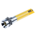 RS PRO Yellow Flashing LED Panel Mount Indicator, 24V dc, 8mm Mounting Hole Size, Solder Tab Termination