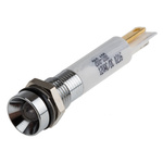 RS PRO White Panel Mount Indicator, 8mm Mounting Hole Size, Solder Tab Termination, IP67