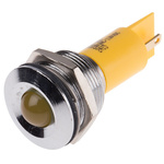 RS PRO Yellow Panel Mount Indicator, 130 V dc, 230V ac, 19mm Mounting Hole Size