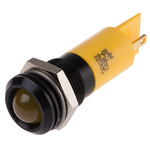 RS PRO Yellow Panel Mount Indicator, 12V, 14mm Mounting Hole Size, IP67