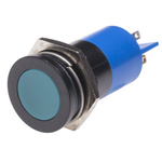 RS PRO Blue Panel Mount Indicator, 24V ac/dc, 22mm Mounting Hole Size, Solder Tab Termination