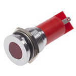 RS PRO Red Panel Mount Indicator, 16mm Mounting Hole Size, Solder Tab Termination