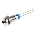 RS PRO Blue Panel Mount Indicator, 2V dc, 6mm Mounting Hole Size, Lead Pin Termination