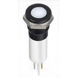 RS PRO White Panel Mount Indicator, 12V dc, 12mm Mounting Hole Size, Faston, Solder Lug Termination, IP67
