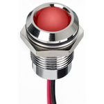 RS PRO Red Panel Mount Indicator, 24V dc, 14mm Mounting Hole Size, Lead Wires Termination, IP67