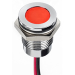 RS PRO Red Panel Mount Indicator, 220V ac, 14mm Mounting Hole Size, Lead Wires Termination, IP67