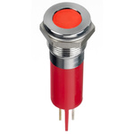 RS PRO Red Panel Mount Indicator, 24V dc, 14mm Mounting Hole Size, Faston, Solder Lug Termination, IP67