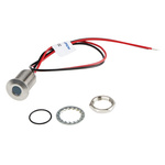 RS PRO Blue Panel Mount Indicator, 1.8 → 3.3V dc, 10mm Mounting Hole Size, Lead Wires Termination, IP67