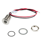 RS PRO Green Panel Mount Indicator, 10.8 → 13.2V dc, 10mm Mounting Hole Size, Lead Wires Termination, IP67
