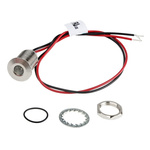 RS PRO Blue Panel Mount Indicator, 21.6 → 26.4V dc, 10mm Mounting Hole Size, Lead Wires Termination, IP67