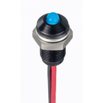 RS PRO Blue Panel Mount Indicator, 1.8 → 3.3V dc, 6mm Mounting Hole Size, Lead Wires Termination, IP67