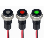 RS PRO Green, Red Panel Mount Indicator, 1.8 → 3.3V dc, 6mm Mounting Hole Size, Lead Wires Termination, IP67