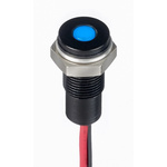 RS PRO Blue Panel Mount Indicator, 10.8 → 13.2V dc, 6mm Mounting Hole Size, Lead Wires Termination, IP67