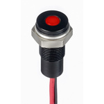 RS PRO Red Panel Mount Indicator, 21.6 → 26.4V dc, 6mm Mounting Hole Size, Lead Wires Termination, IP67