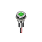 RS PRO Green, Red, Yellow Panel Mount Indicator, 1,8 → 3,3V dc, 8mm Mounting Hole Size, Lead Wires Termination,