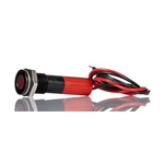 RS PRO Red Panel Mount Indicator, 2V dc, 8mm Mounting Hole Size, Lead Wires Termination, IP67