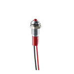 RS PRO Red Panel Mount Indicator, 2V dc, 8mm Mounting Hole Size, Lead Wires Termination, IP67