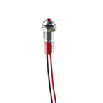 RS PRO Red Panel Mount Indicator, 24V dc, 8mm Mounting Hole Size, Lead Wires Termination, IP67