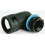PMA PG21 90° Elbow Cable Conduit Fitting, Black 23mm nominal size