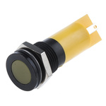 RS PRO Yellow Panel Mount Indicator, 24V dc, 14mm Mounting Hole Size, Solder Tab Termination, IP67