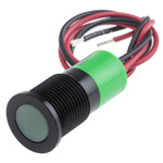 RS PRO Green Panel Mount Indicator, 6 → 36V dc, 14mm Mounting Hole Size, Solder Tab Termination, IP67