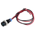 RS PRO Blue Panel Mount Indicator, 2V dc, 6mm Mounting Hole Size, Lead Wires Termination, IP67
