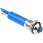 RS PRO Blue Panel Mount Indicator, 110V ac, 8mm Mounting Hole Size, IP67